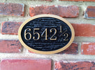 House number plaque with 1/2 (A70)