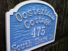 Custom Carved Cottage Street Address with Last Name Entry Way Sign (LN12) - The Carving Company