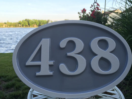 Custom Carved House number sign - made to order (A80) - The Carving Company