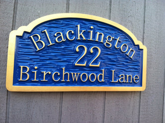 Custom Carved House address sign (A60) - The Carving Company
