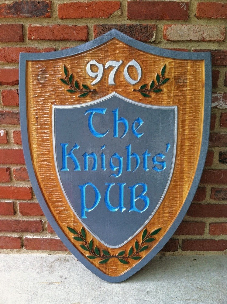 Custom Carved Cedar Pub Sign  (BP101) - The Carving Company