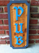 Custom Carved Cedar Pub Signs  (BP100) - The Carving Company