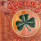 Classic Cedar Carved Personalized Pub Sign with Shamrock (BP3) - The Carving Company