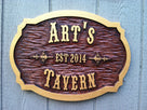Customized Oak Wood Carved Tavern - pub - Bar Sign (BP20) - The Carving Company