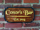 Bar or Pub sign - Made to order with your name - Personalized Custom Carved Bar Signs (BP43) - The Carving Company