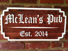 Custom Carved Wood Old English cedar Bar / Pub Sign  (BP44) - The Carving Company