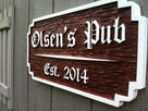 Personalized Old English Bar / Pub Sign - Custom Carved Cedar Wood Signs (BP22) - The Carving Company