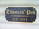 Personalized Old English Bar / Pub Sign - Custom Carved Cedar Wood Signs (BP22) - The Carving Company
