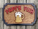 Personalized Carved Cedar Bar or Pub Sign with Beer Stein (BP8) - The Carving Company