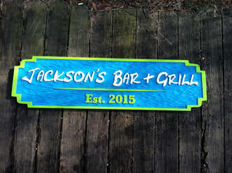 Custom Bar and Grill Sign - Made to Order  (BP45) - The Carving Company