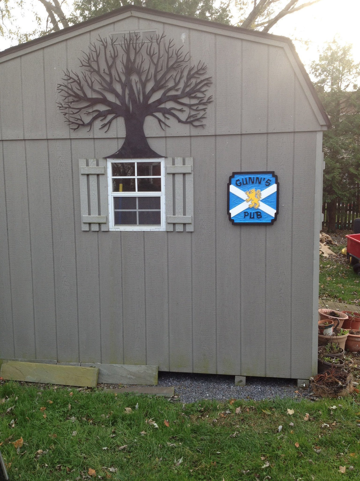 Custom Carved Pub Sign with Scottish Lion (BP41) - The Carving Company