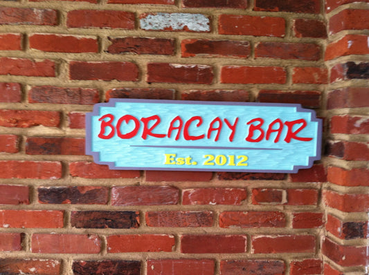 Island Themed Custom Tiki Bar Sign (BP34) - The Carving Company