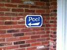 Carved Pool Sign - With Directional Arrow  (S3) - The Carving Company
