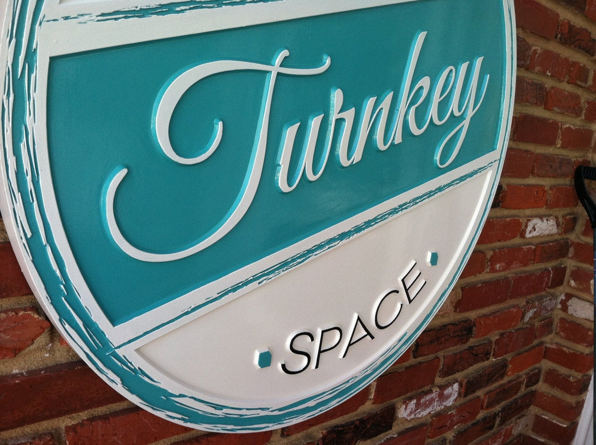 Carved Business Display - Custom Signs for Office (B50) - The Carving Company