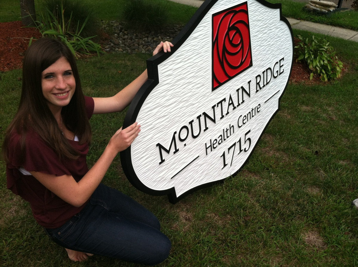 Custom Carved Business Signs - Dimensional Exterior Professional Advertising (B46) - The Carving Company