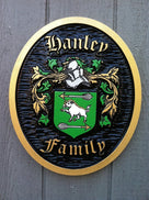 Family Crest / Coat of Arms - Carved and made to order (FC8) - The Carving Company