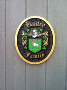 Family Crest / Coat of Arms - Carved and made to order (FC8) - The Carving Company