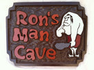 Man Cave Sign with Neanderthal Man and est date (MC3) - The Carving Company