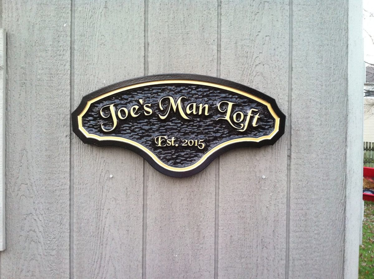 Custom Carved Man Cave Sign (MC8) - The Carving Company