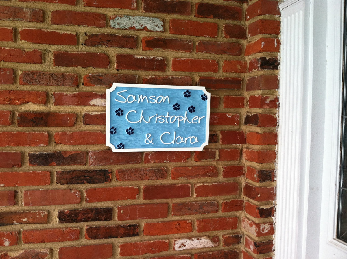 Personalized Pet Name sign - 3 names (P5) - The Carving Company