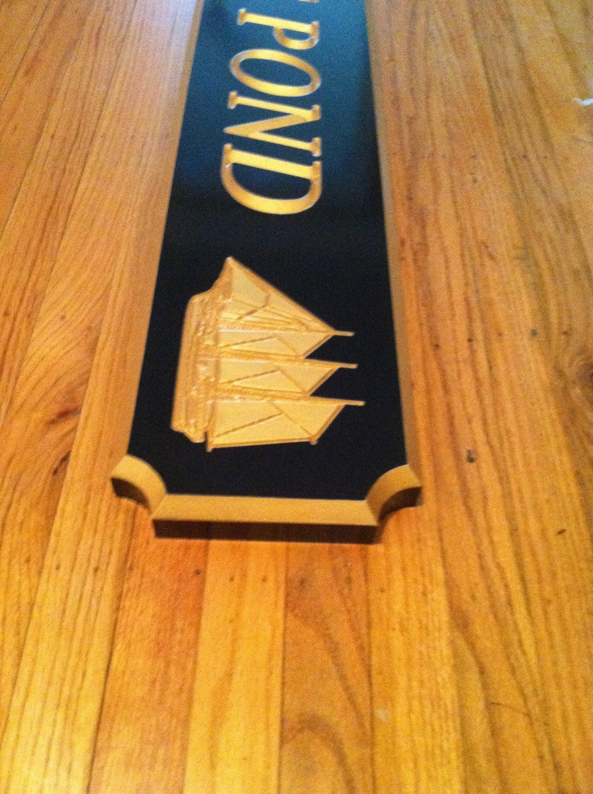 Custom Carved Quarterboard sign with sailing ships (Q7) - The Carving Company