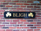 Personalized Family Name Quarterboard - Last Name - Shamrocks (Q9) - The Carving Company
