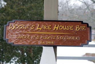Custom Bar and Grill Sign - Made to Order  (C8) - The Carving Company