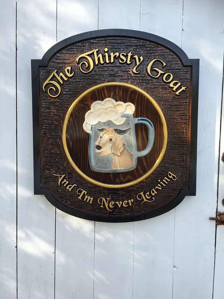 Custom Carved Bar or Pub Sign - Personalized - Made To Order (BP52) - The Carving Company