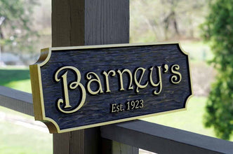 Personalized Cedar Home Bar Sign or Family Name (BP51) - The Carving Company