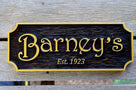 Personalized Cedar Home Bar Sign or Family Name (BP51) - The Carving Company