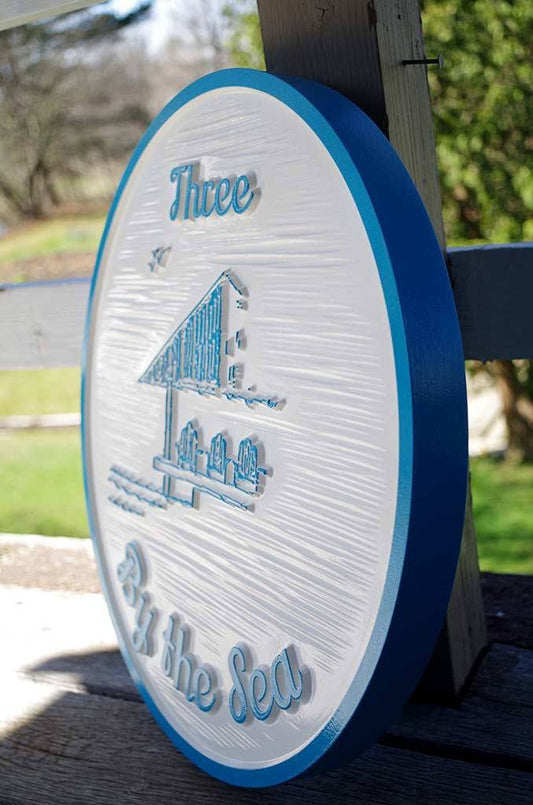 Custom Beach or Shore House Family Name Sign (S11) - The Carving Company