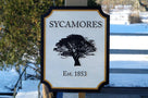 Personalized Name Entrance Sign With Sycamore Tree or other image - Custom Carved Address Sign (LN42) - The Carving Company