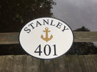 Personalized Nautical House Marker Sign with Last Name, Street Name, or House Name (LN38) - The Carving Company