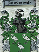 Custom Historic Family Crest Sign - Coat of arms (FC16) - The Carving Company