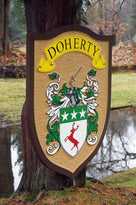 Family Crest / Coat of Arms / Clan Badge Custom Carved and Painted (FC18) - The Carving Company