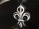 Any color Carved House number with close up of flur di lis (HN1) - The Carving Company