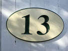 Custom Carved House Marker Number - Oval Street address Sign (A104) - The Carving Company