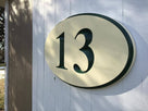 Custom Carved House Marker Number - Oval Street address Sign (A104) - The Carving Company