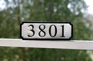 Custom Rectangular House Number Sign with Scalloped Corners (A48) - The Carving Company