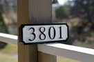 Custom Rectangular House Number Sign with Scalloped Corners (A48) - The Carving Company