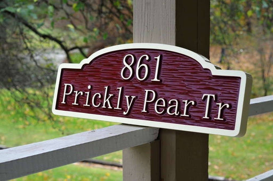 Personalized House Number and Address Sign (A140) - The Carving Company