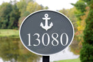 Nautical House Marker Custom Carved Sign with anchor or other stock image (A66) - The Carving Company