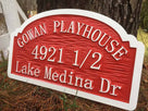 Child's Playhouse Sign with half number (K4) - The Carving Company