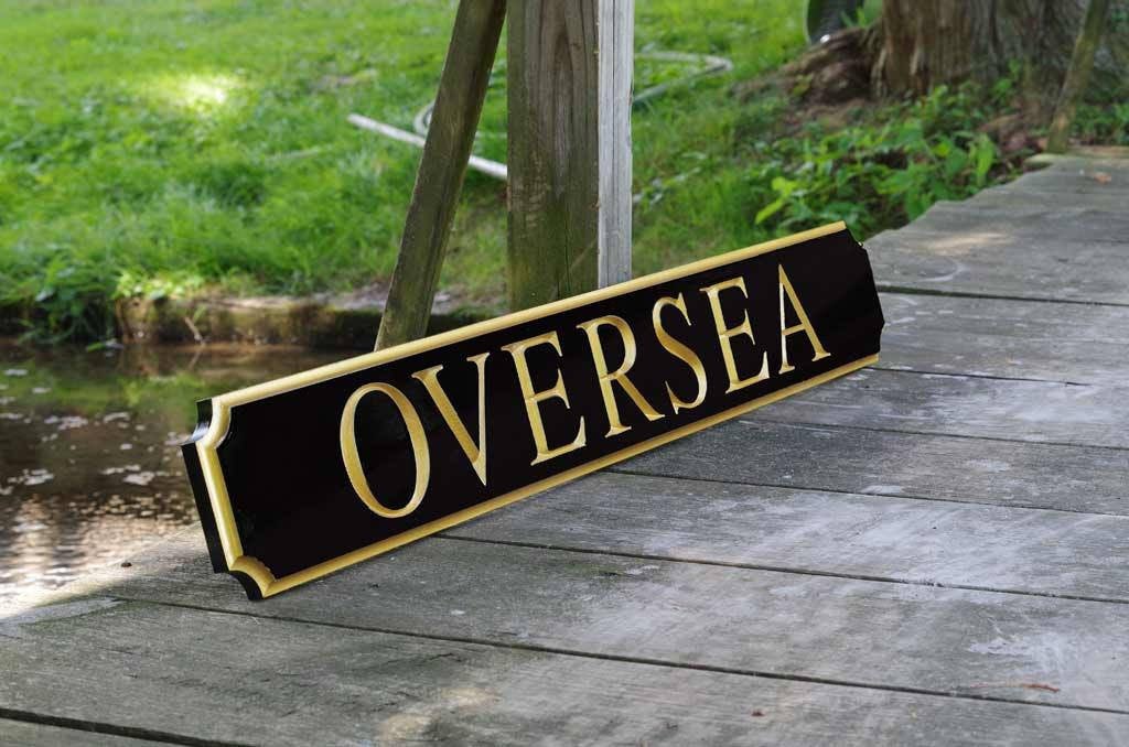 Classic Custom Carved Quarterboard sign - add your name (Q29) - The Carving Company