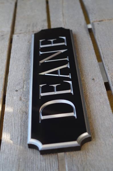Custom Carved Quarterboard sign - Add your name, color (Q16) - The Carving Company
