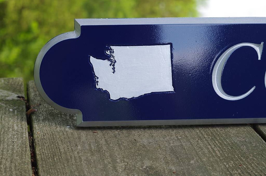 Custom Carved Quarterboard sign - Add your wording and State (Q21) - The Carving Company