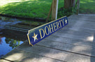 Carved Quarterboard sign with flanking images - Customize with your name (Q48) - The Carving Company