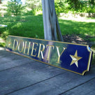 Custom Carved Quarterboard sign with star image - Add your name (Q22) - The Carving Company