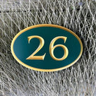 26 oval house number on netting