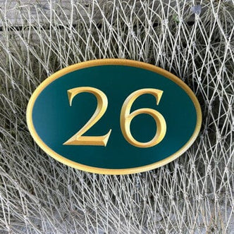 26 oval house number on netting
